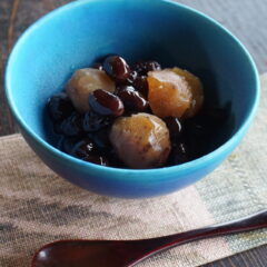 蜜で炊いた葡萄豆