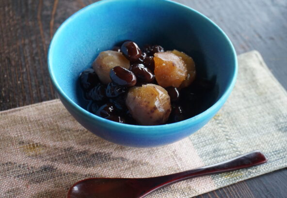 蜜で炊いた葡萄豆