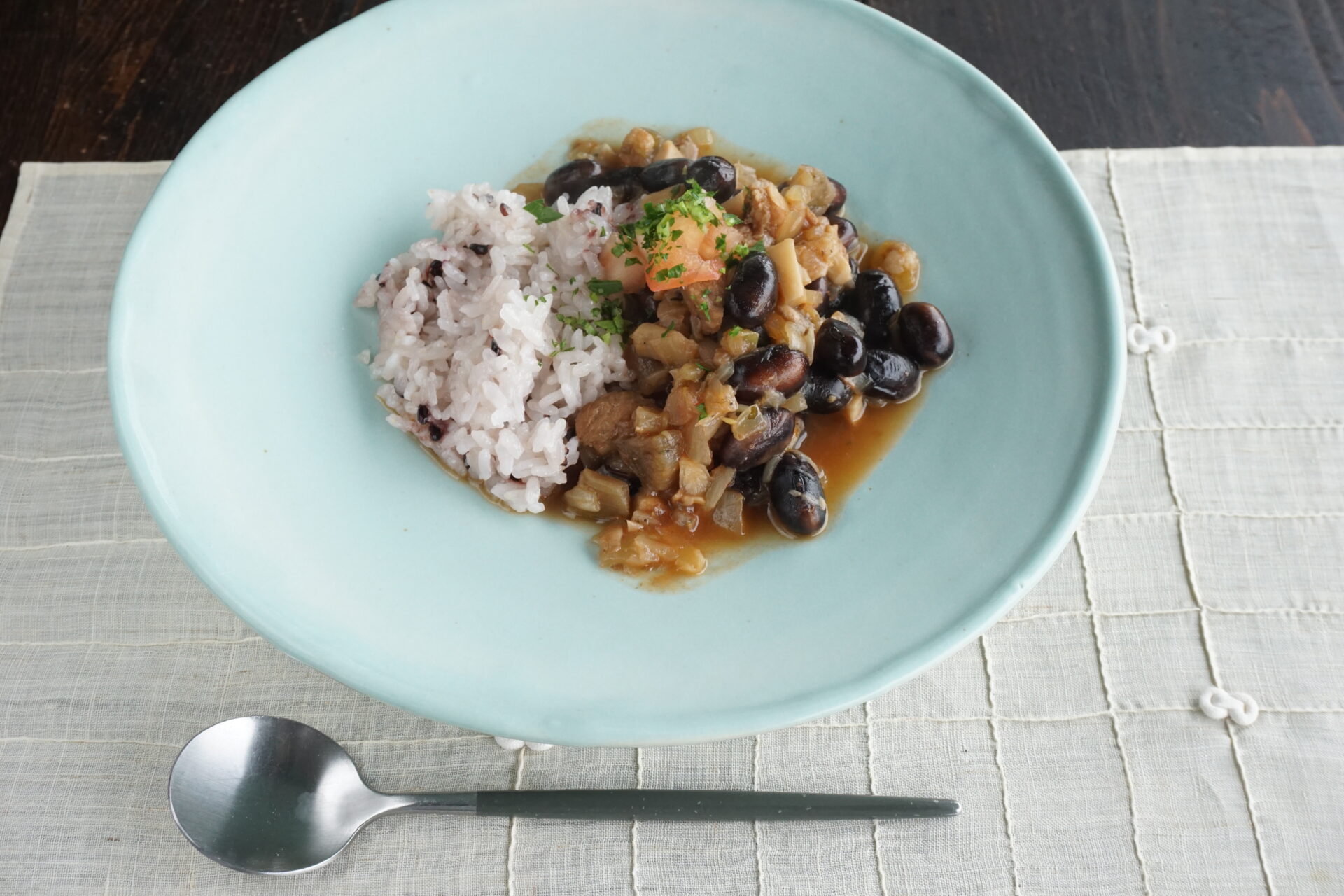 黒豆でフェイジョアーダ