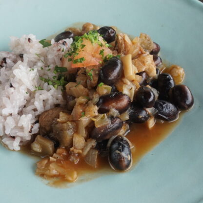 黒豆でフェイジョアーダ