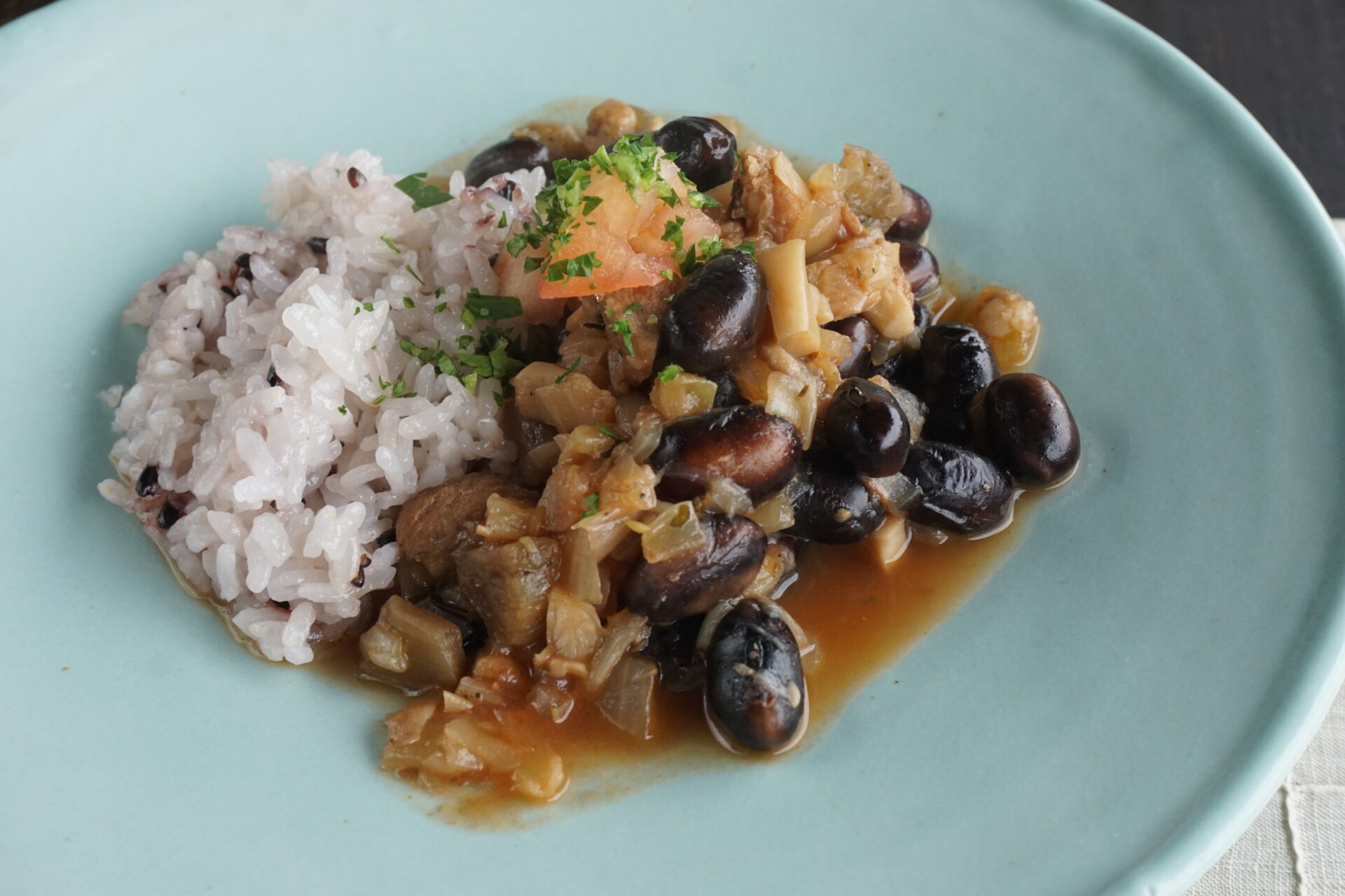 黒豆でフェイジョアーダ