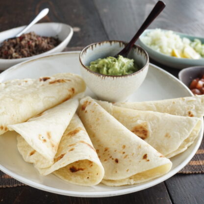 フラワートルティーヤでタコス