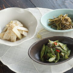 山ウドのご飯やお酒のお供三種
